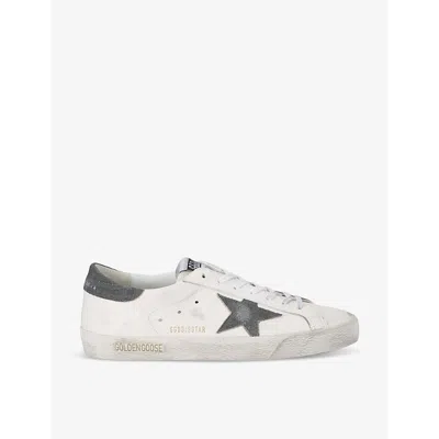 Golden Goose Mens Grey/other Superstar Star-appliqué Leather Low-top Trainers