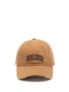 Golden Goose `journey` Baseball Cap With `golden` Embroidery In Brown