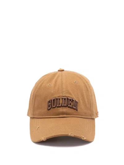 GOLDEN GOOSE GOLDEN GOOSE MEN `JOURNEY` BASEBALL CAP WITH `GOLDEN` EMBROIDERY