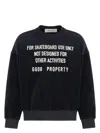 Golden Goose Black Chenille Embroidered Lettering Sweatshirt