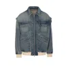 Golden Goose Bomber Blue Washed Effect In Denim