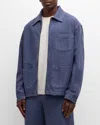 Golden Goose Journey Splatter Cotton Twill Chore Jacket In Blue