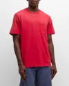 Golden Goose Journey Distressed Cotton Graphic T-shirt In Urban Red/ Dark Red
