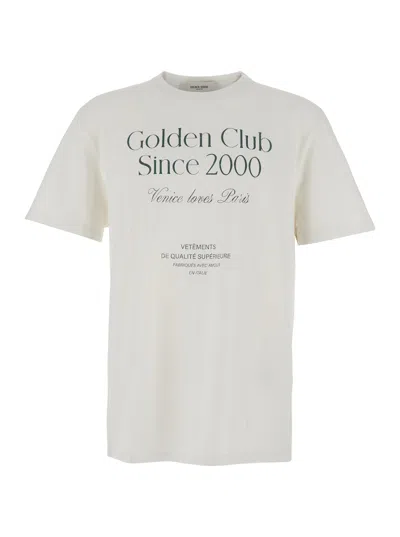 Golden Goose Men Journey M's T-shirt Regular Light Cotton Jersey With Print In Neutral