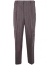 Golden Goose Wool Trousers Pockets Belt Loops In Brown