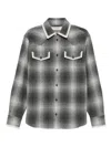 Golden Goose Wool Blend Long Sleeve Checked Shirt In Multi