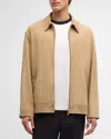 GOLDEN GOOSE MEN'S JOURNEY WAXED LEATHER COACH JACKET