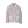 Golden Goose Denim Jacket With Studded Collar And Pockets In Gray