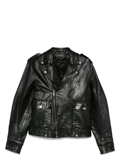Golden Goose Men's Leather Jakcet In Black