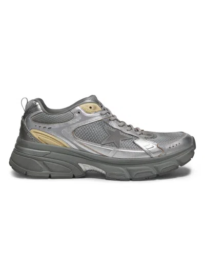 GOLDEN GOOSE MEN'S LIGHTSTAR NET & LEATHER LOW-TOP SNEAKERS