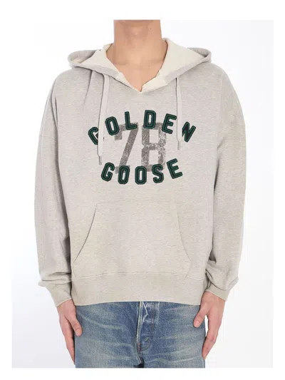 GOLDEN GOOSE MEN'S LIIVED-IN EFFECT HOODIE