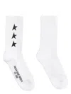 Golden Goose Logo Cotton Blend Socks In White