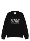 Golden Goose Black Sweatshirt With Logo Printed On The Front