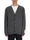 Golden Goose Cotton V-necked Cardigan In Gray