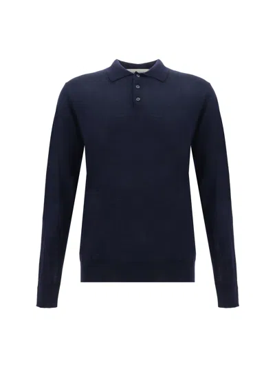 Golden Goose Men Long Sleeve Jersey In Blue