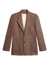 Golden Goose Men's Lowell Single Breasted Blazer In Brown