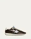 Golden Goose Contrast Stitching Marathon Running Sneakers In Black White