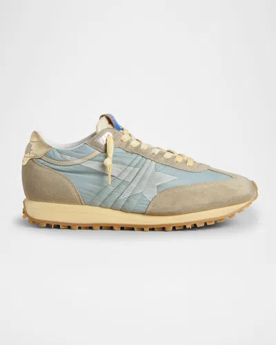 GOLDEN GOOSE MEN'S NYLON AND SUEDE RUNNING MARATHON SNEAKERS