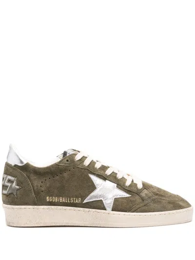 Golden Goose Men's Olive Night & Silver Suede Sneakers For Ss24 In Olive Night/silver