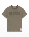 Golden Goose Golden Regular T-shirt Men In Dusty Olive