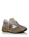Golden Goose Dadstar Metallic Sneaker In Taupe/silver