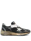 Golden Goose Men Running Dad Net And Nappa Upper Suede Star In Multi