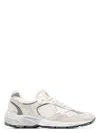 Golden Goose Running Dad Net And Suede Upper Leather Star And Heel Suede Spur Shoes In White