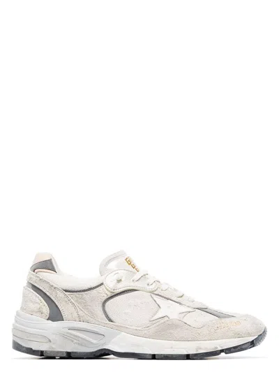 GOLDEN GOOSE MEN'S RUNNING DAD NET AND SUEDE UPPER LEATHER STAR AND HEEL SUEDE SPUR SNEAKER