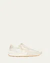 Golden Goose Men's Running Marathon Nylon And Leather Runner Sneakers In Gry/wht/tan