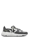 Golden Goose Men Running Sole Leather Sneakers In Silver