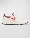 Golden Goose Men's Running Sole Textile And Leather Runner Sneakers In Whitebrandybrown