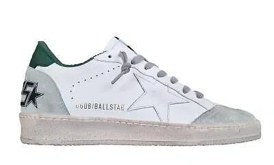 Pre-owned Golden Goose Men's Shoes Vintage Ball Star Leather 10802 White-green