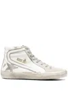 Golden Goose Signature Star Patch Sneakers In White,ice
