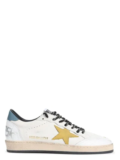 GOLDEN GOOSE MEN'S SNEAKERS BALL STAR WHITE/HONEY/LIGHT BLUE | SIZE 42 | GMF00117F006788