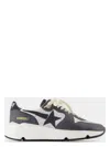 Golden Goose Men Running Sole Leather Sneakers In Black