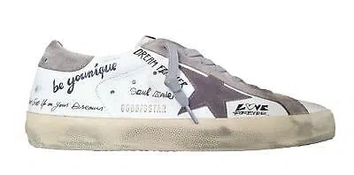 Pre-owned Golden Goose Men's Sneakers Vintage Super Star 11940 White-brown In White + Gray-brown