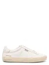 Golden Goose Soul Star Leather Low-top Sneakers With Used Effect In White