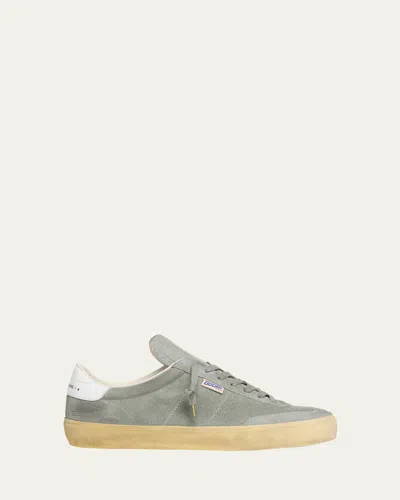 Golden Goose Men's Soul-star Suede Low-top Sneakers In Grey