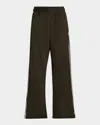 Golden Goose Men's Star Ms Tech Jogging Pants In Military Green/ Papy