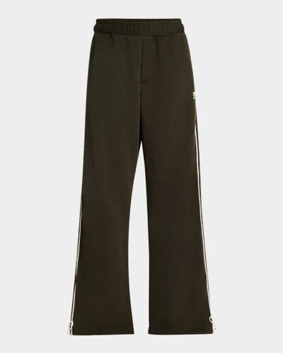 Golden Goose Men's Star Ms Tech Jogging Pants In Military Green/ Papy