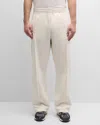 Golden Goose Side Stripe Snap Track Pants In Papyrus Dark Blue