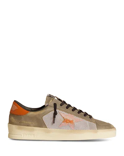 Golden Goose Men's Stardan Mesh And Leather Sneakers In Multi