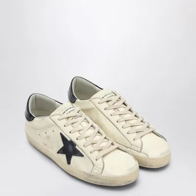 Golden Goose Men's Super-star Beige/blue Low Sneaker