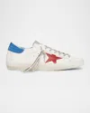 Golden Goose Bio Superstar Sneakers In White/red/blue