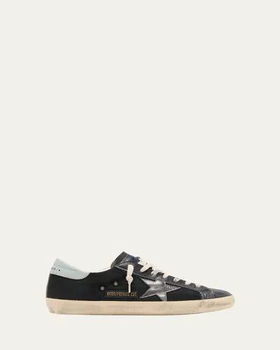 Golden Goose Men's Super-star Leather Low-top Sneakers In Black