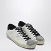 Golden Goose Deluxe Brand White Low Top Sneakers With Suede Toe
