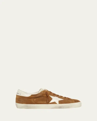 GOLDEN GOOSE MEN'S SUPER STAR LOW-TOP SUEDE SNEAKERS