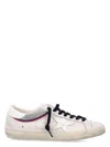 Golden Goose Multicolor Leather Super Star Sneakers In White Grey