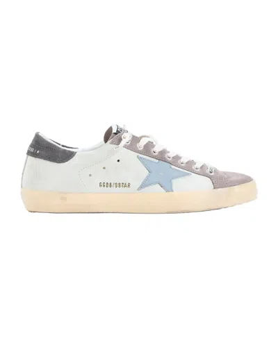 Golden Goose Superstar Nubuck Sneakers Leather Star Heel In White
