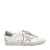 Golden Goose Super Star Leather Upper And Heel Suede Star And Spur In White